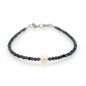 Armband aus blauem Saphir und Süßwasserperle