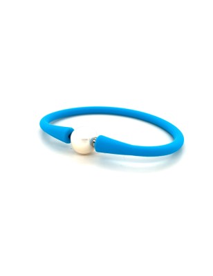 White freshwater pearl blue bracelet price - perla Tahiti