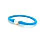 White freshwater pearl blue bracelet