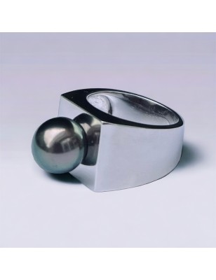 Chevalière homme argent perle de Tahiti prix