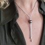 tahitian pearl silver necklace