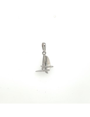 Pendentif bateau catamaran argent 925/00 rhodié