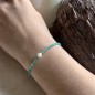 Браслет из амазонита и пресноводного жемчуга