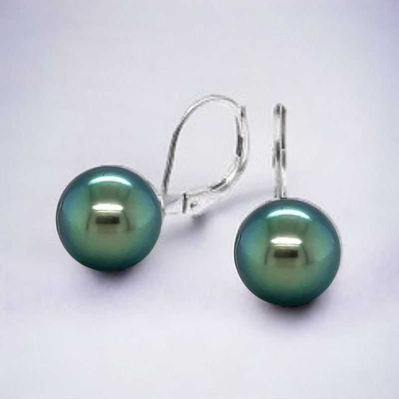 Orecchini in argento Perle di Tahiti 9/10mm