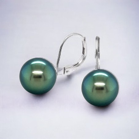 boucles d'oreilles dormeuses perles de Tahiti