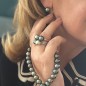 Toi et Moi Tahitian Pearl Sterling Silver Ring