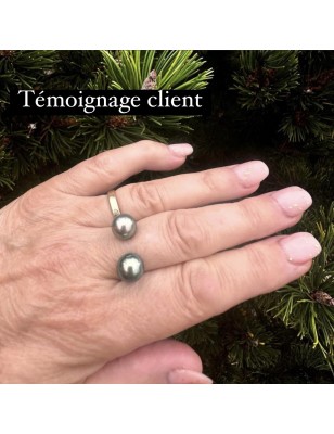 Bague en perles de Tahiti