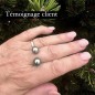 Toi et Moi Tahitian Pearl Sterling Silver Ring