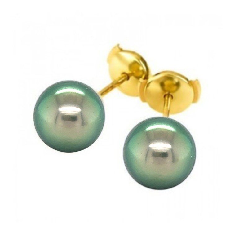 Tahitian Pearl 18K Gold Earrings