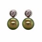 Eva - Tahitian pearls diamonds 18K white gold earrings