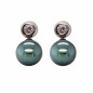 Eva - Tahitian pearls diamonds 18K white gold earrings