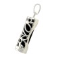 Equilibrium Tiki Pendant - Rhodium Silver - Onyx