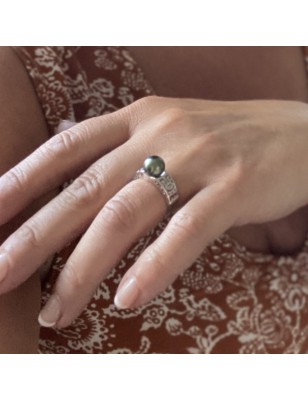real tahitian pearl ring best price - tahitian jewerly - tahitian jewerly stores