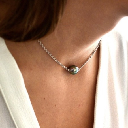 Collana con perla di Tahiti