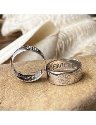 Moana - Allianz Tahitienne in rhodiniertem Silber - 8mm