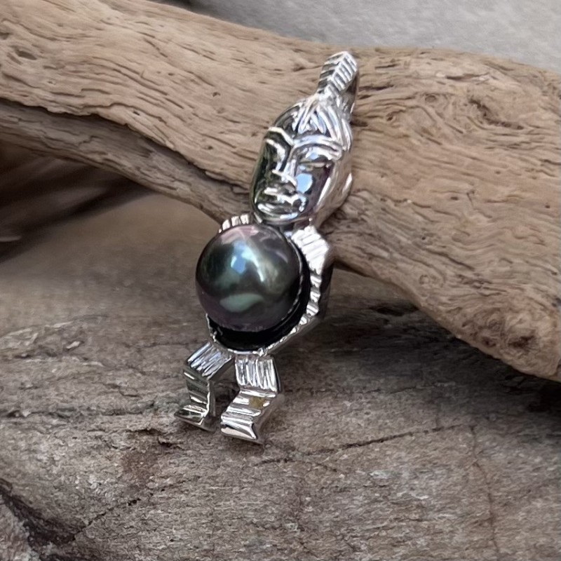 Toa - Tahitian Pearl Tiki Pendant