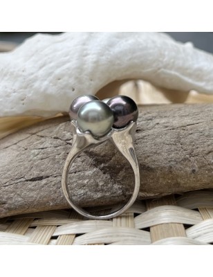 tahitian jewel - tahitian pearl ring - tahitian pearl woman ring