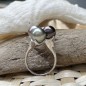 Harmonie - Bague Argent Rhodié 4 Perles de Tahiti