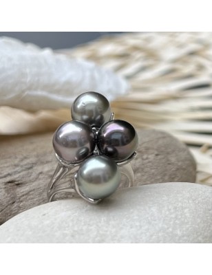 tahitian jewel - tahitian pearl ring - tahitian pearl woman ring