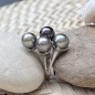Harmonie - Bague Argent Rhodié 4 Perles de Tahiti