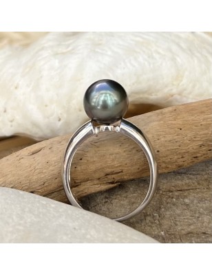 tahitian jewel - tahitian pearl ring - tahitian pear woman ring