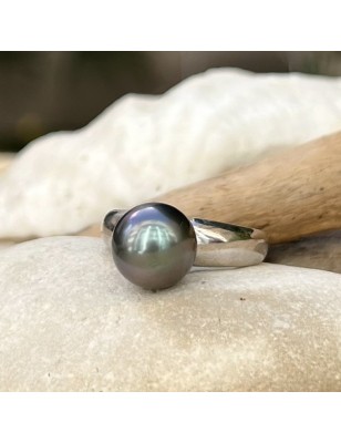 tahitian jewel - tahitian pearl ring - tahitian pear woman ring