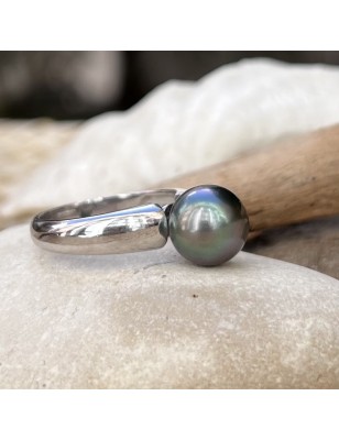 tahitian jewel - tahitian pearl ring - tahitian pear woman ring