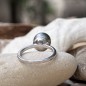 Tahitian pearl blue pacific sunset sterling silver ring