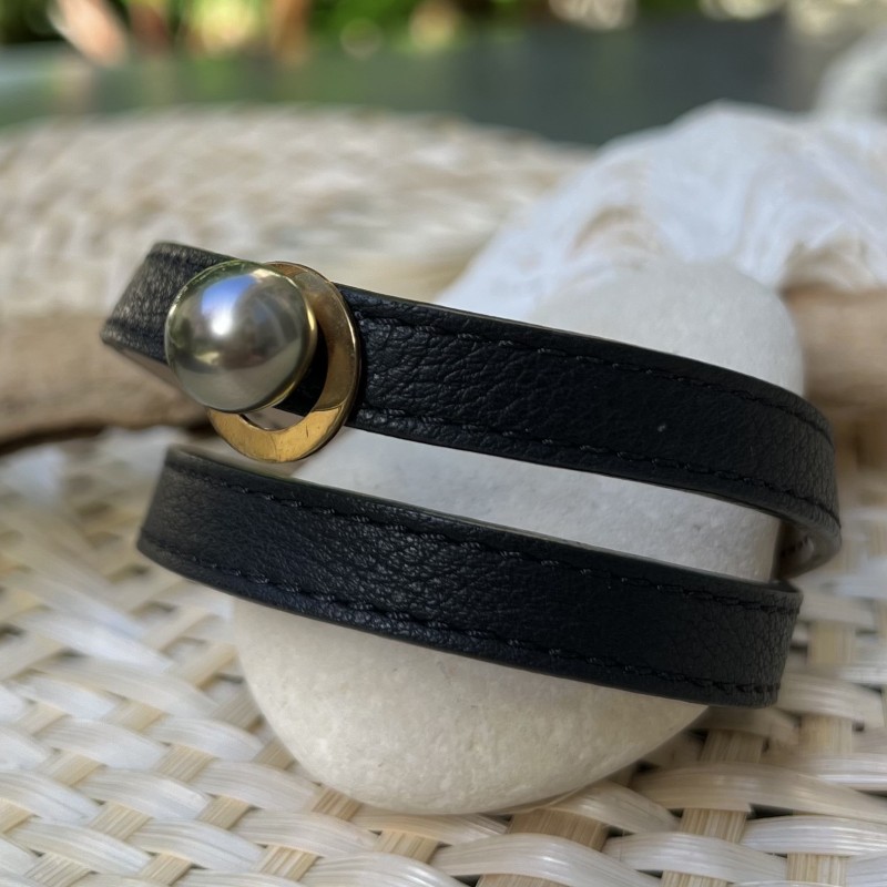 achat Bracelet cuir homme Perle de Tahiti prix - quel bijou offrir à la saint valentin ?