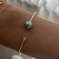 Étoile - Real Tahitian pearl diamond 18k Gold Bracelet