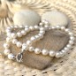 collana di perle d'acqua dolce chiusura in argento 925/00
