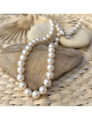 collana di perle d'acqua dolce chiusura in argento 925/00