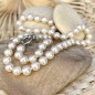 collana di perle d'acqua dolce chiusura in argento 925/00