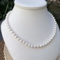 collana di perle d'acqua dolce chiusura in argento 925/00