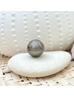 Pendentif grosse perle de Tahiti gravée