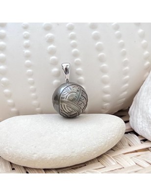 Pendentif grosse perle de Tahiti gravée