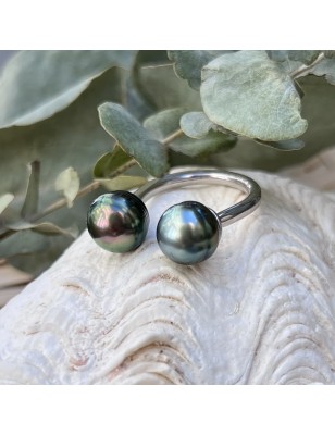 prix bague toi et moi perle de Tahiti argent rhodié - quel bijou offrir pour la saint valentin ?