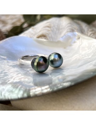 prix bague toi et moi perle de Tahiti argent rhodié - quel bijou offrir pour la saint valentin ?