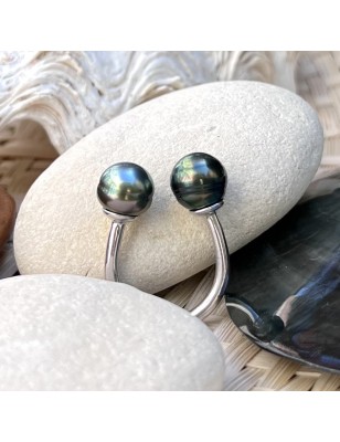 prix bague toi et moi perle de Tahiti argent rhodié - quel bijou offrir pour la saint valentin ?