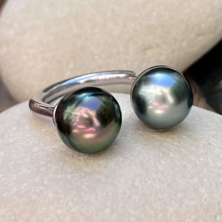 prix bague toi et moi perle de Tahiti argent rhodié - quel bijou offrir pour la saint valentin ?