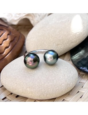 prix bague toi et moi perle de Tahiti argent rhodié - quel bijou offrir pour la saint valentin ?
