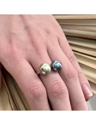 Tahitian pearl you and me ring price