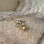 Gecko gold plated silver pendant