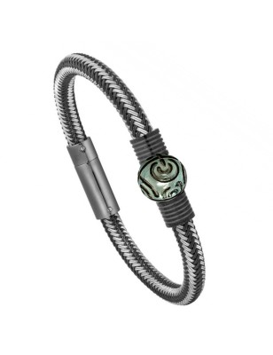 Tahitian pearl lave stones bracelet