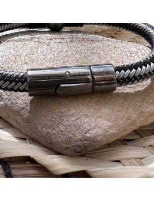 bracelet homme perle noire tahiti gravée marquisienne prix bijoux tahitiens