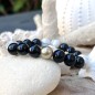 Armband Perle aus Tahiti - Obsidian - Howlith