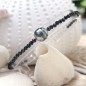 Armband aus 925er Sterlingsilber mit Tahitiperle - Spinell