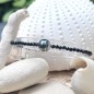 Spinel - Tahitian Pearl Bracelet - Rhodium silver