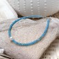 Bracciale con pietra di apatite naturale e perle d'acqua dolce