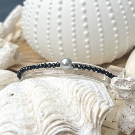 Bracelet Perle de Tahiti Grise 7,72mm